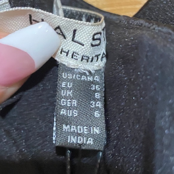 A size 4 black Halston Heritage jumpsuit with a train - Picture 6 of 7